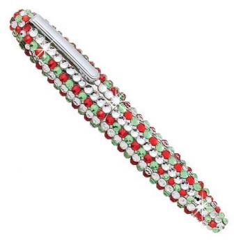 Holiday Bedazzle Crystal Beaded Pen (Bedazzled Crystal Christmas Pen)