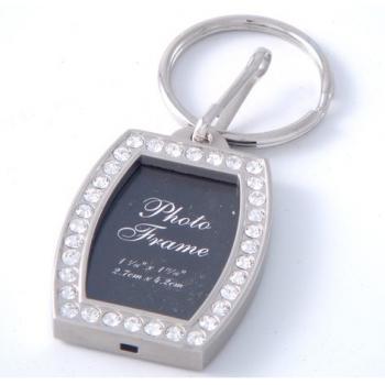 Clear Crystal Stone Key Chain with Photo Frame