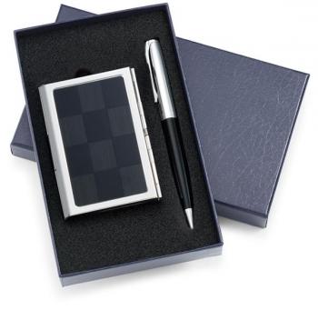 Designer Black Classic Pen and Card Set
