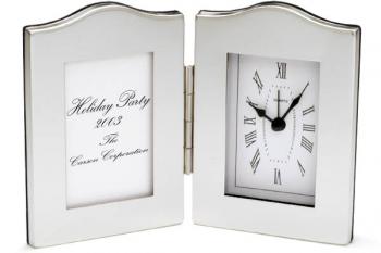 Designer Scallop Picture Frame and Clock