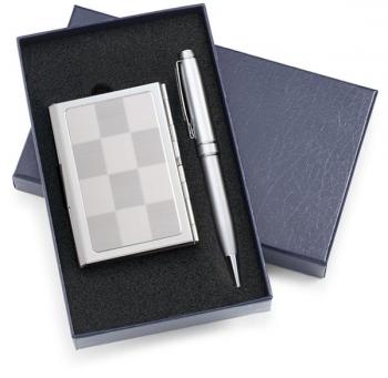 Designer White Classic Pen and Card Set