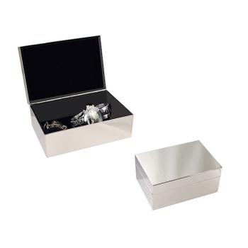 Exquisite Polished Silver Keepsake Box