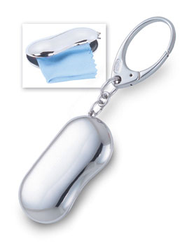 Eyeglass Case Shaped Key Ring With Ultrasuede Cleaning Cloth