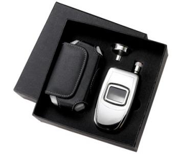 Phone Flask with Black Pouch