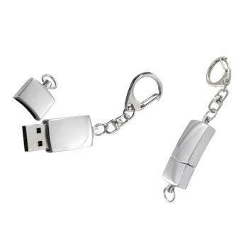 Polished Silver Metal USB flash drive