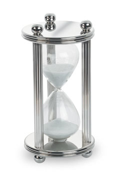 Silver and Glass Timer